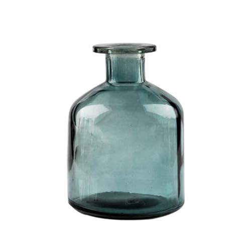 Glass Bud Vase Empty Glass Diffuser Bottles Refillable Aromatherapy Jars Small Vases for Flowers Vases Centerpiece for Wedding Home Essential Oils Office Table Decor (Green) - color: Green