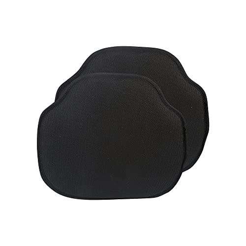 Klear Vu Gripper Omega Non-Slip Windsor Chair Cushions with Skid-Proof Seat Pad for Dining Room, Kitchen, and Office Use, 16x15 Inches, 2 Count (Pack of 1), Black - color: Black, size: 2 Count (Pack of 1)