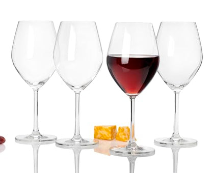 Anchor Hocking Red Wine Glasses, Sondria 21 Ounce Wine Glasses, Set of 8 - color: Red