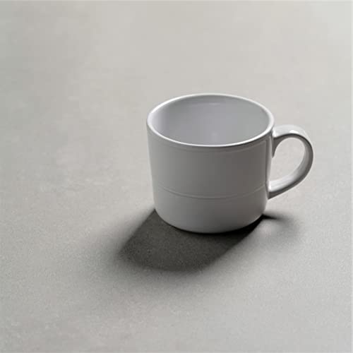 Double Line 3.75"/12 oz Mug, Set of 6, White - color: White, size: 12 Ounces