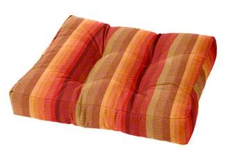 Cushion Source Tufted Ottoman Cushions, 21"X 17" Indoor and Outdoor Durable Tufted Cushion Made with Fade Resistant Sunbrella Fabric, Sunbrella Astoria Sunset - color: Sunbrella Astoria Sunset