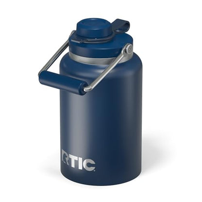 RTIC Half Gallon Outback Jug, Ceramic Lined, Navy | Stainless Steel, Insulated Water Bottle with Lid and Handle, Double Wall Vacuum Insulation - color: Navy