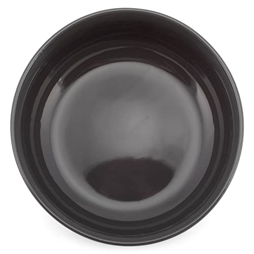 Elanze Designs Bistro Glossy Ceramic 7 inch Dinnerware Bowls Set of 4 - Perfect for Everyday uses from Pasta to Salad, Cereal to Ice cream, Ramen to Pho, Charcoal Grey - color: Charcoal Grey, style: 7 inch Cereal Salad