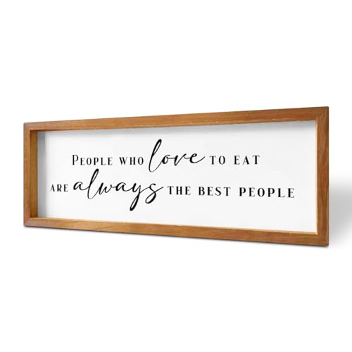 Humorous Kitchen Decor Rustic Country Sign Novelty Wooden Framed Kitchen Accessories Inspirational Quotes Farmhouse Hanging Wall Decoration for Home, Dining Room, Office, or Hallway - color: Multi921