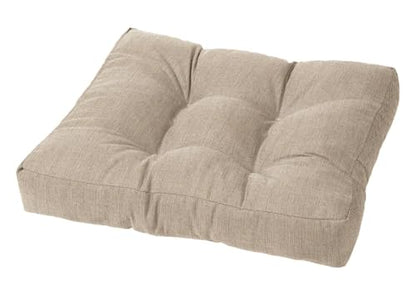 Cushion Source Tufted Ottoman Cushions, 21"X 17" Indoor and Outdoor Durable Tufted Cushion Made with Fade Resistant Sunbrella Fabric, Sunbrella Elements Cast Ash - color: Sunbrella Elements Cast Ash