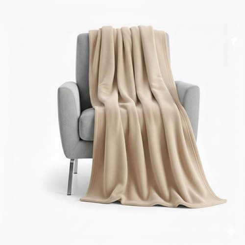 50x60 Throw Blankets, Ultra Soft Hypoallergenic Fleece Fall Throw Blanket for Livingroom, Couch, Chair, Bed, Beige Khaki - color: Sandy Khaki