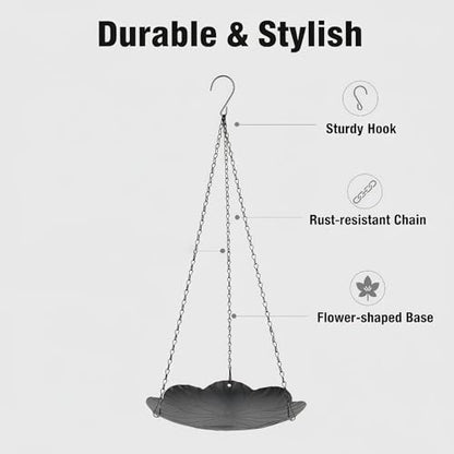 Hanging Planter for Indoor Outdoor, Plant Hanger, Hanging Plant Tray, | Plant Holder, Plant Pot Shelf Basket for Window, Wall, Ceiling, Garden with Chains and Hooks, 2Pcs - style: Leaf