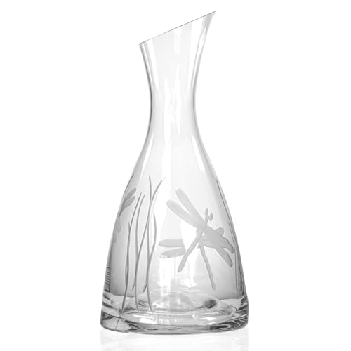 Rolf Glass Dragonfly 37.25oz Wine Carafe | Lead-Free Diamond-Engraved Glassware | Elegant Wine Decanter For Any Occasion - color: Carafe