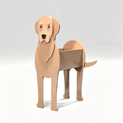 Creative PVC Dog Decoration Planters Cavadoto Cute Animal Shape Bonsai Holder Art Planter Pot Suitable for Villa Indoor and Outdoor Plants Decorative Ornaments 9.45 * 7.09in - color: Cavadoto, size: 24*18cm/9.45*7.09in