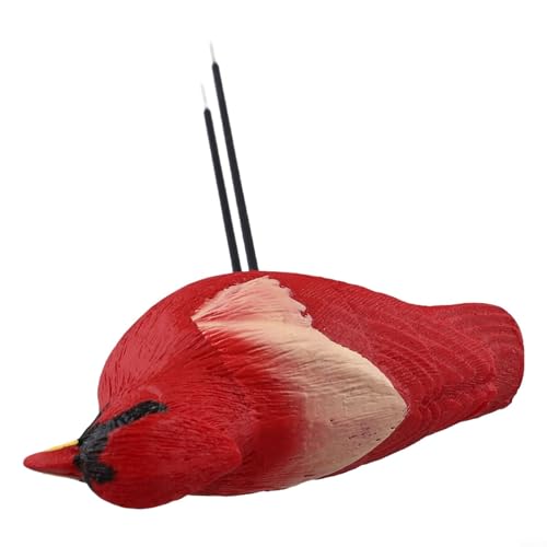 Decorative Bird Soil Moisture Meter With Singing Alarm, Automatic Sensor Plant Tester Indoor Potted Flowers And Garden Bonsai Care. Available In Red, Blue, Orange And Yellow(Red) - color: Red