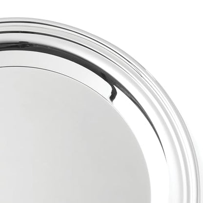 Reed & Barton Derby Silverplate Round Serving Tray, Coffee Table Decor | hand wash only | 12 inch diameter | jewelry dish, coffee table decor, food tray, gift for women, tray decor - style: Round Tray