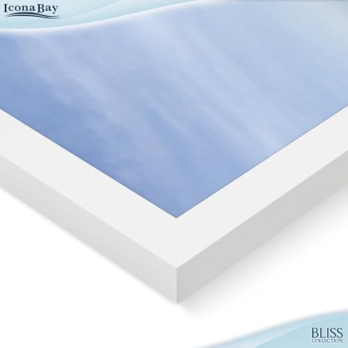 5x7 Wall Hanging Picture Frames Collage with 4 Openings - Winter White - Casual Style Engineered Wood Frames - Wall Mount Only - Bliss Collection - color: Winter White, size: 5x7