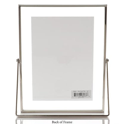 Lawrence Frames Metal Easel Float Picture Frame, 5x7, Silver - color: Silver, size: 5x7