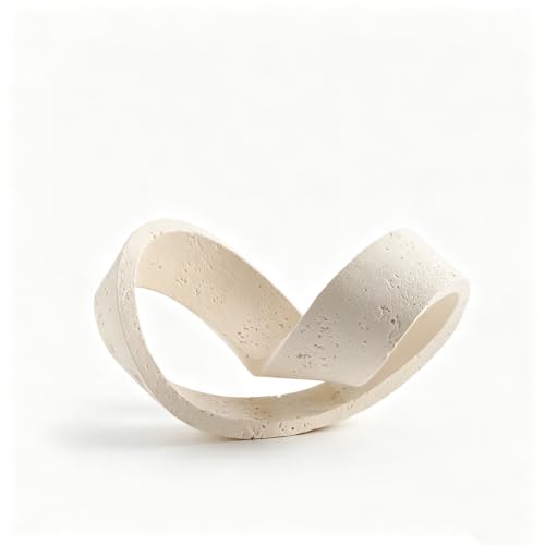 Abstract Geometric Resin Sculpture Modern Minimalist Table Decor for Living Room, Hotel, Shelf - color: White a Style
