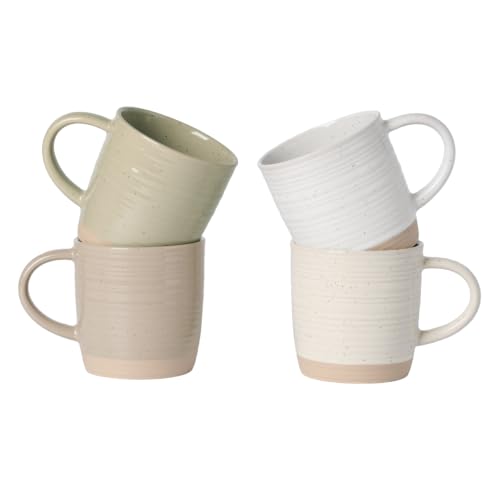famiware Coffee Mugs Set of 4, 13 oz Mug Set, Ceramic Cup Set with Handle | Stoneware Mug for Coffee, Tea, Latte, Cappuccino, Microwave and Dishwasher Safe, Constellation Series，Multi-color - color: Constellation-Multi-color, size: 4 Count (Pack of 1)