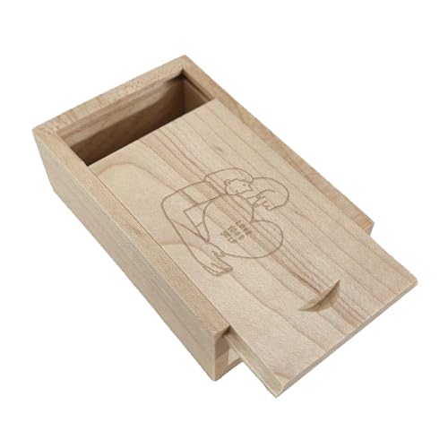 JBOS Wooden Gift Box with Sliding Lid - Maple Wood Memory Box for USB Drive, Laser Engraved Love Yourself Design for Christmas, Self-Care, Friends Gifts (3.15"x2"x0.98" - color: Maple-Love Yourself, size: Classic