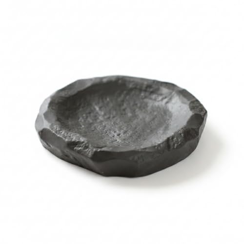 13 Inch Square Ceramic Catchall Tray for Jewelry, Keys, and Coins - Modern Black Decorative Organizer for Vanity, Entryway, or Nightstand