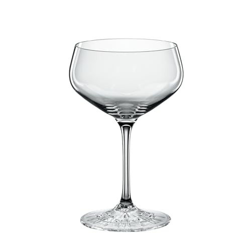 Spiegelau Perfect Coupette Glasses, Crystal Clear Cocktail Glasses, Elegant Glassware for Wedding Gifts, Anniversary, Housewarming, Home Bar, Hosting Essentials, 8.3 oz, Set of 4 - style: Coupette Glasses