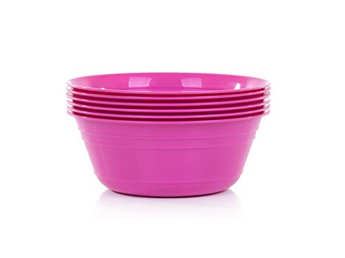 Mintra Home Snack Bowls (Small 6pk (600ml), Fuchsia) - color: Fuchsia, size: Small 6pk (600ml)