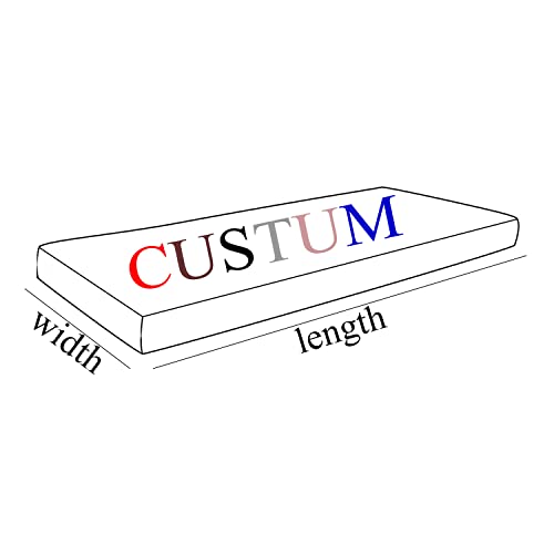 SAMTY Custom Bench Cushions with Non Slip Bottom for Indoor Shoe Storage Seating, Window Seat, Dining Room Settee Bench pad - color: Color, style: CUSTOMIZE