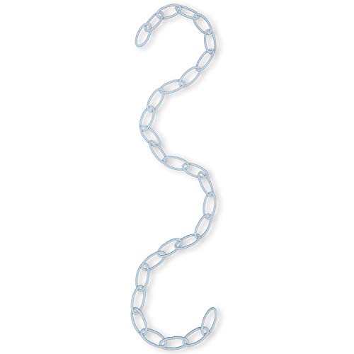 Blue Donuts Chain Extension in Powder Coated White, 36 inches Long, Strong Hold - color: Standard