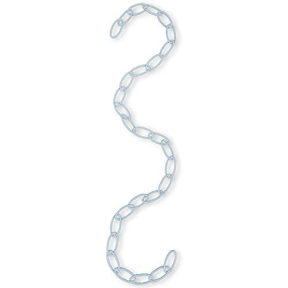 Blue Donuts Chain Extension in Powder Coated White, 36 inches Long, Strong Hold - color: Standard