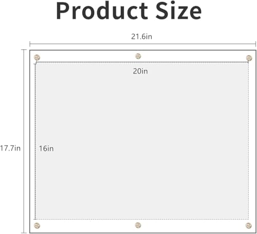 Kalami 16x20 Acrylic Wall Mount Picture Frame Self Adhesive | No Drill Holes Floating Frameless Clear Photo Frame for Poster Art Display - size: 16 x 20 in