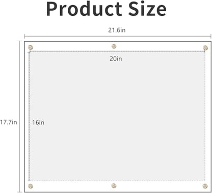 Kalami 16x20 Acrylic Wall Mount Picture Frame Self Adhesive | No Drill Holes Floating Frameless Clear Photo Frame for Poster Art Display - size: 16 x 20 in