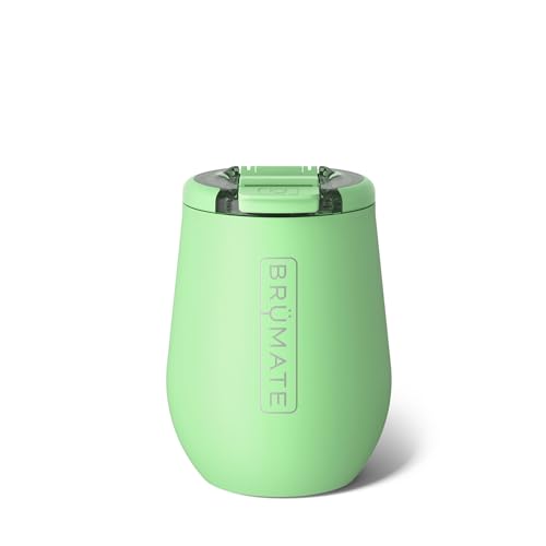 BrüMate Uncork'd 14oz Insulated Wine Tumbler, Kiwi | 100% Leakproof, Locking Lid, Insulated Stainless Steel, Travel & Outdoors, Glass-Free Zone Friendly, 4+ Hours Cold - color: Kiwi
