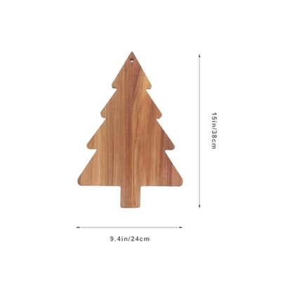 Christmas Tree Charcuterie Board Kitchen Cutting Chopping Charcuterie Board Platter for Butcher Block Cheese and Vegetables