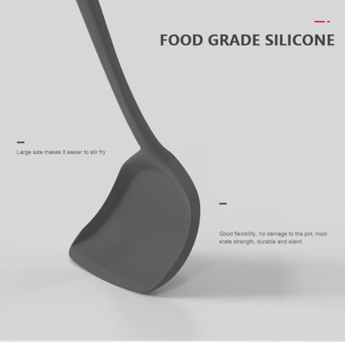 AOTHOD Silicone Cooking Utensils Set - 446°F Heat Resistant Kitchen Utensils,Spatula Sets,Turner Tongs,Spoon,Kitchen Utensil Gadgets Tools Set for Nonstick Cookware,Dishwasher Safe BPA Free (Gray) - color: Gray