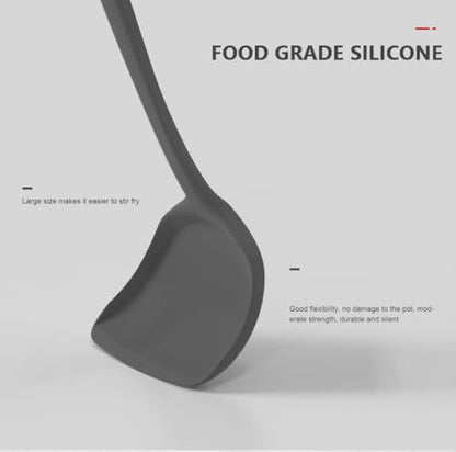 AOTHOD Silicone Cooking Utensils Set - 446°F Heat Resistant Kitchen Utensils,Spatula Sets,Turner Tongs,Spoon,Kitchen Utensil Gadgets Tools Set for Nonstick Cookware,Dishwasher Safe BPA Free (Gray) - color: Gray