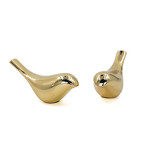 DreamsEden Brass Golden Bird Figurines, Small Gold Decorative Ornaments Modern Home Decor Accent - color: Golden