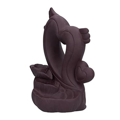 Backflow Incense Burner Smoke Waterfall Burner Ceramic Incense Holder Ornament for Home Office Decoration