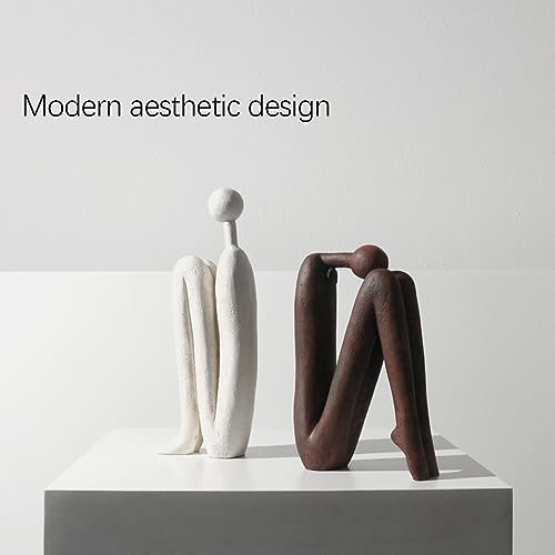 BANOMII Decorative Bookends for Heavy Books, Thinker Statue Book Holders for Shelves & Office Desk, Abstract Decor Aesthetic Book Ends Stoppers, Modern Bookshelf Decoration - style: Thinkers