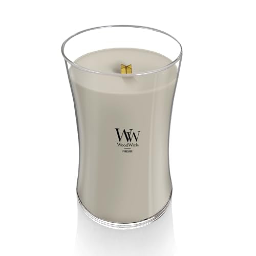 WoodWick Large Hourglass Fireside Candle, Premium Soy Blend Wax, Crackles as it burns, Perfect for Gifting, 21oz - color: Fireside, size: 21.5oz