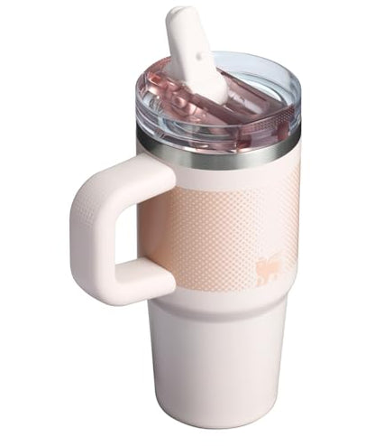 STANLEY Quencher ProTour Flipstraw Tumbler, 14 oz, Rose Quartz - Fade | Built-In Straw & Handle | Cupholder Compatible for Travel | Leakproof Insulated Stainless Steel Cup | BPA-Free - color: Rose Quartz Fade, size: 14 Ounces