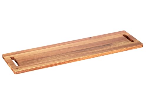 Large Charcuterie Board – Featuring Built-In Side Handles, 32" Acacia Wood Serving Board for Cheese, Meat & Appetizers – Extra Long Kitchen Platter for Gatherings, BBQ & Home Decor - color: Built-in Side Handle 32×9"