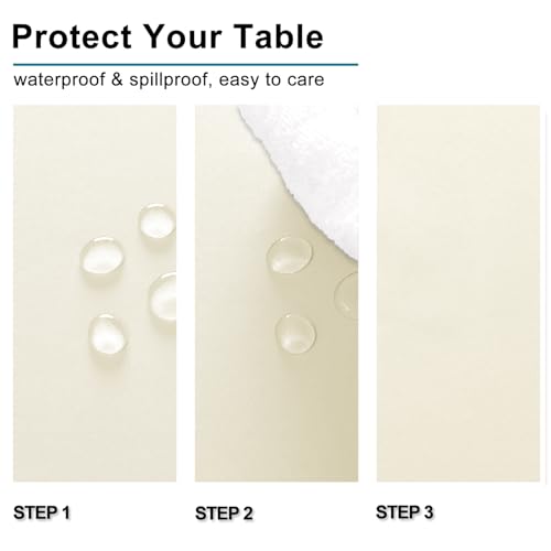 Champagne Square Tablecloth, 30 x 30 Inch, 1 Pack | Waterproof, Wrinkle Resistant, Spillproof, Washable Polyester Table Cloth for Dining Room/Restaurant/Wedding - color: Champagne, size: 30" x 30" (Square)