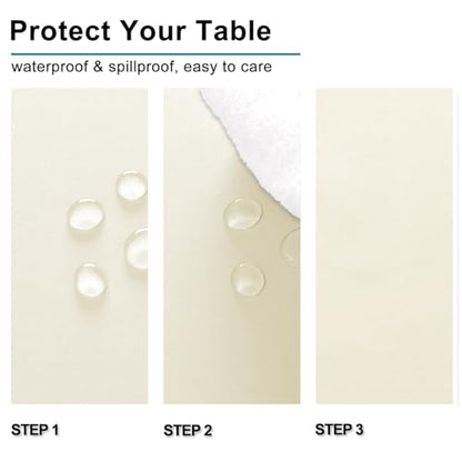 Champagne Square Tablecloth, 30 x 30 Inch, 1 Pack | Waterproof, Wrinkle Resistant, Spillproof, Washable Polyester Table Cloth for Dining Room/Restaurant/Wedding - color: Champagne, size: 30" x 30" (Square)