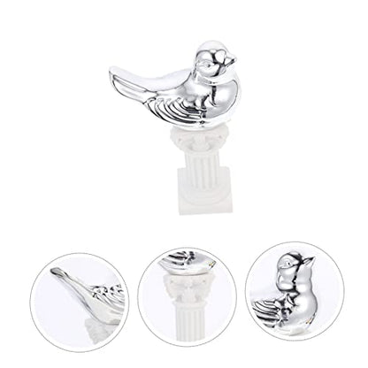 Healifty Abstract Mini Animal Roman Pillar Figurine Statues for Home Decor Lightweight Ceramic Animal Ornaments for Scene Landscaping and Photo Props