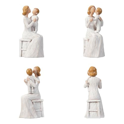 Mother and Baby Figurine, New Mom Gift Resin Statue, Motherhood Sculpture, Nursery Decor, Sentimental Family Love Figurine - color: Mom Holding Baby