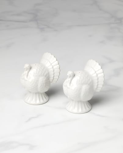 Lenox 898334 French Perle Carved Turkey Salt & Pepper Set - style: Turkey Salt & Pepper Shakers