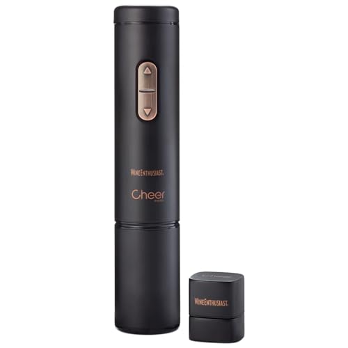 Wine Enthusiast x Cheer Moda Electric Sparkling Wine Opener – Automatic Champagne Bottle Opener with Cork Release & Stopper – Stainless Steel Electric Wine Tool – Battery Powered – U.S. Exclusive - color: Sparkling Wine