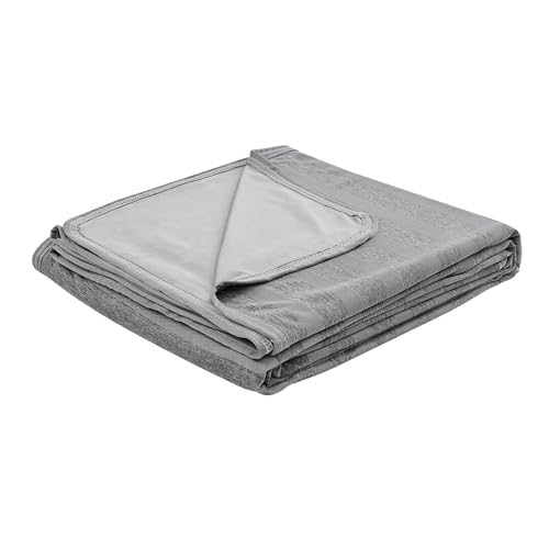 EMME Cooling Throw Blanket, Thin Lightweight Summer Blanket for Couch Sofa, Cold Bed Throws for Hot Sleepers, Double Sided, Keep Body Cool for Kids Adults, Grey - color: 01- Grey, size: Throw(50"x 70")