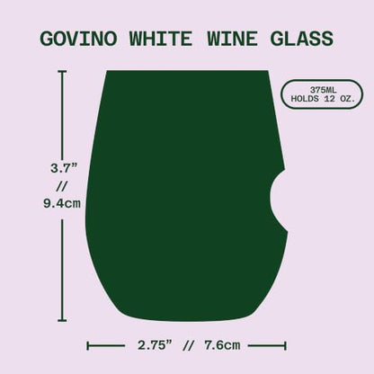 GOVINO Unbreakable Plastic Wine Glasses - Stemless Shatterproof Tritan Glassware, Fancy Cups That Look Like Glass, 12oz, Set of 4 - size: 4 COUNT