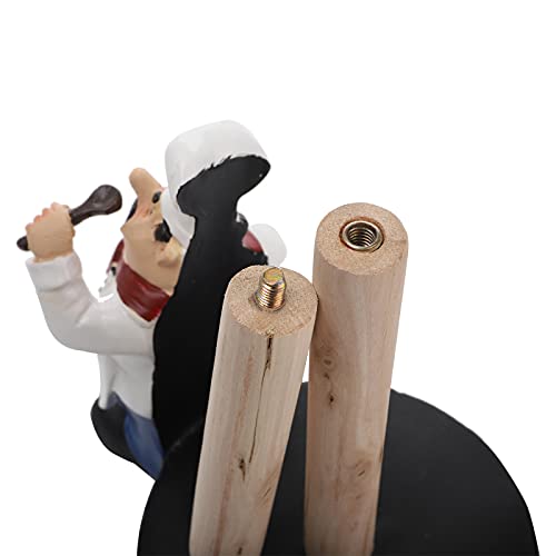 Chef Style Paper Towel Holder, Resin Crafts Display Chef Figurines Creative Roll Paper Stand for Countertop Kitchen Cafe Restaurant Dessert Shop Cake Shop Decoration