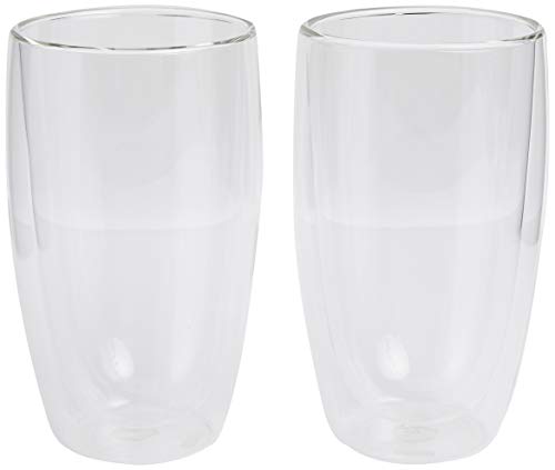 Bodum 15oz Pavina Double Wall High-Heat Borosilicate Glass, Set of 2, Clear (Pack of 4) - size: 15 oz (Pack of 4), style: Set of 2