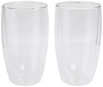 Bodum 15oz Pavina Double Wall High-Heat Borosilicate Glass, Set of 2, Clear (Pack of 4) - size: 15 oz (Pack of 4), style: Set of 2