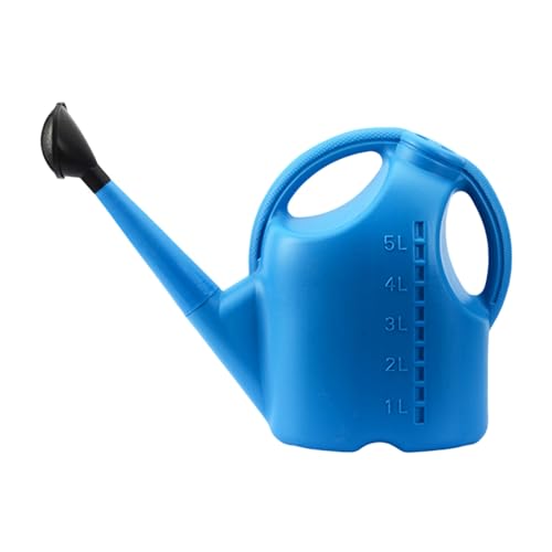 1.1 Gallon Long Spout Watering Can, Modern Lightweight Durabl Plant Waterer with Removable Long Spout Sprinkler Head,2026 New Plastic Large Watering Can Indoor for Succulents Flower Seedlings - color: Blue